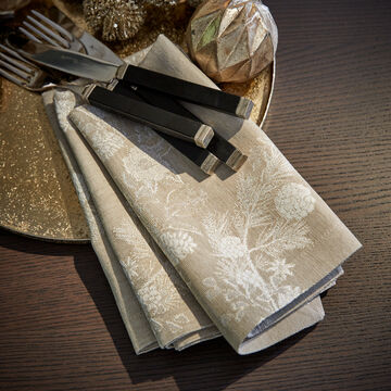 Produktbild für 'Glanzvolle Jacquard-Servietten mit Kranzmotiv'