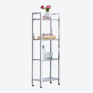 Produktbild für 'Glasregal 4er schmal: Elegante Glasregale ergänzen jedes Wohn- und Badambiente'