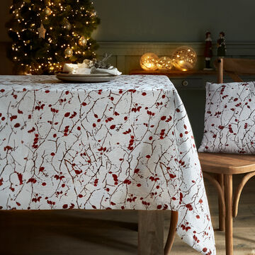 Produktbild für 'Harmonische Winter-Tischdecke mit dezentem Glanzeffekt'