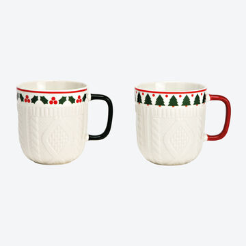 Produktbild für 'Heiße Schokolade, Tee, Kaffee, Glühwein aus winterlichen Porzellanbechern genießen'
