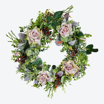 Produktbild für 'Hochwertiger Blütenkranz mit prachtvollen Rosen'