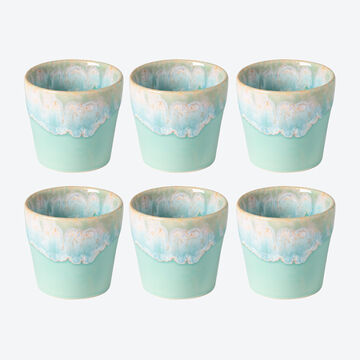 Produktbild f�r 'Kaffeebecher: Handgefertigtes Steingutgeschirr in mediterranen Blaut�nen'