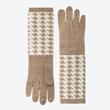Produktbild fr 'Kaschmir-Handschuhe mit klassischem Hahnentrittmuster - elegant und wrmend, 100 % feiner Kaschmir'