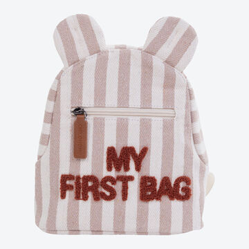 Produktbild fr 'Kinderrucksack  My First Bag  – nude-wei gestreift'