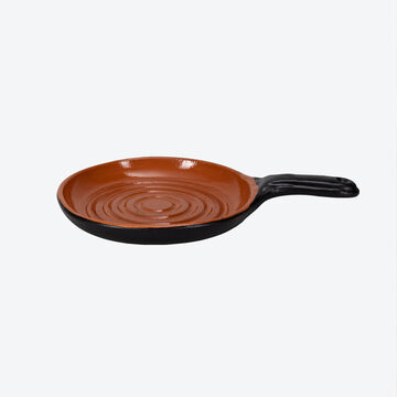 Produktbild für 'Klein: Bis 930 °C flammfeste, runde Terracotta-Grill- und Backformen'