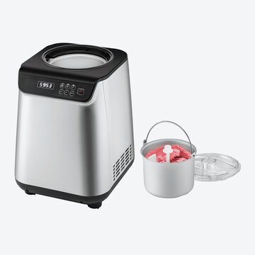 Produktbild für 'Kompakte Kompressor-Eismaschine bereitet ohne Vorkühlung Eis, Sorbet oder Frozen Joghurt'