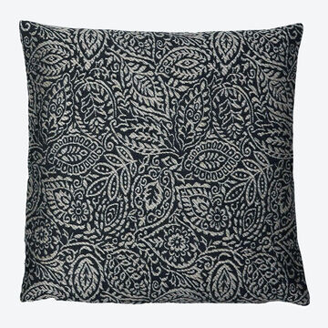 Produktbild für 'Kontrastreiche Paisley-Kissenhülle in Schwarz-Weiß'