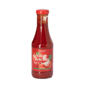 Produktbild für 'Köstlicher Naturketchup: 83 % Tomate, wenig Zucker, mit Gewürzmischungen individuell aromatisieren'