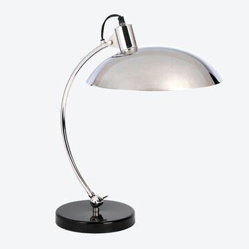 Produktbild fr 'Lambert Tischlampe Seattle - Edelstahl, Fu Schwarz lackiert, 55 cm hoch'