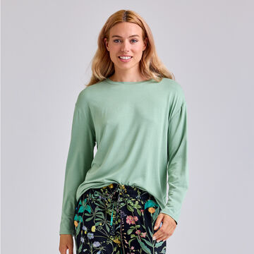 Produktbild fr 'Langarmshirt fr Damen, Grn - Viskose-Elasthan-Mix'