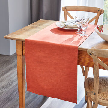 Produktbild für 'Lichtechter und fleckabweisender Jacquard-Tischläufer leuchtet in Herbstfarben'