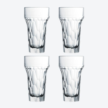 Produktbild für 'Longdrink- und Wasserglas: Elegante Facetten Optik, robust und hochwertig'