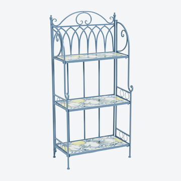 Produktbild f�r 'Mediterranes Eisenregal: Kompakt und platzsparend'