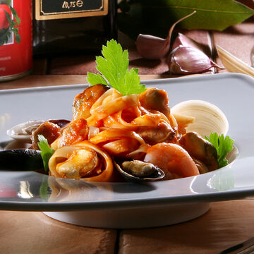 Produktbild fr 'Meeresfrchte in San Marzano-Sauce mit Taglierini'