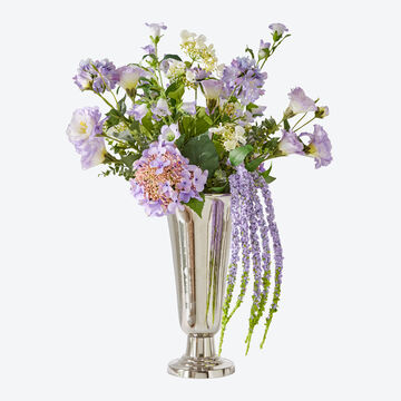 Produktbild für 'Modern gebundenes Bouquet mit fliederfarbenen Blühern, Blumenstrauß, Künstliche Blumen'