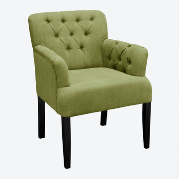 Produktbild für 'Nobler Chesterfield Sessel in Stoffvariante Velours mit Armlehne'