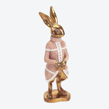 Produktbild für 'Nostalgische Hasenfigur im eleganten Kleid'