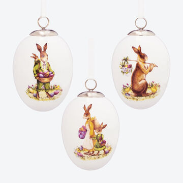 Produktbild für 'Nostalgisches Eier-Set mit klassischen Osterhasen, saisonale Deko'