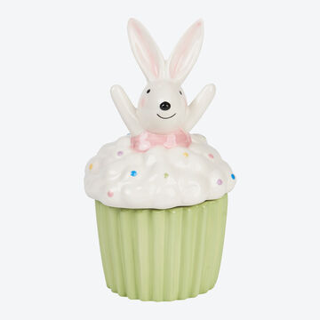 Produktbild für 'Originelle Keramikdose mit Osterhase'