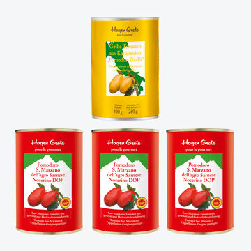 Produktbild f�r 'Probier Angebot: 3 x San Marzano Tomaten + 1 x Pomodori gialli, 4 x 400 ml'