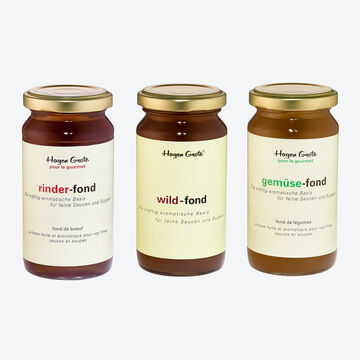Produktbild für 'Probierpaket: Rind-, Wild- und Gemüsefond'