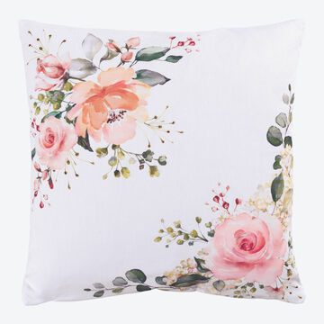 Produktbild fr 'Romantische Kissenhlle mit farblich abgestimmtem Rosen-Arrangement'