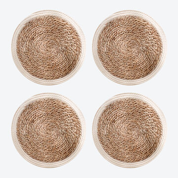 Produktbild für 'Rundgeflochtene Seegras-Tischsets, Tischunterlage, Platzdeckchen, Esstischsets'