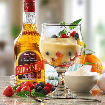 Produktbild für 'Safran-Zabaione mit Früchten'