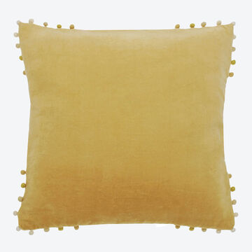 Produktbild f�r 'Samt-Kissenh�lle mit Bommeln in tollen Farben'