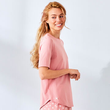 Produktbild fr 'Shirt Damen, Halbarm, Rosa - 47 % Baumwolle, 47 % Modal, Gren: XS/36 bis XXXL/48'