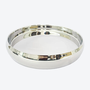 Produktbild fr 'Tablett rund - Edelstahl, silberfarben, /H 40/6 cm'