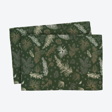 Produktbild für 'Tannengrüne Jacquard-Tischsets mit eingewebtem Muster'