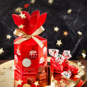 Produktbild fr 'Tartufini di Natale - dunkle Schokoladentrffel, Geschenkverpackung, 180 g'