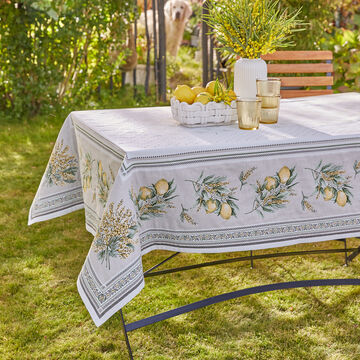 Produktbild für 'Tischdecke: Elegante Jacquard-Tischwäsche mit Fleckschutz'