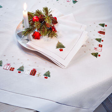 Produktbild für 'Tischdecke: Handgestickte Weihnachtstischwäsche Geschenke'