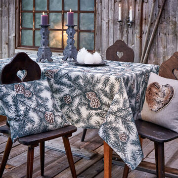 Produktbild für 'Tischdecke: Pinien-Tischwäsche im stilvollen Chalet-Stil'