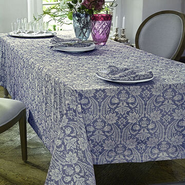 Produktbild für 'Tischdecke: Renaissance-Dekor auf Jacquard-gewebter Halbleinen-Tischwäsche'