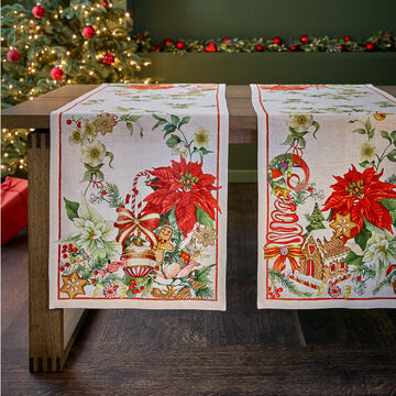 Produktbild fr 'Tischlufer aus Leinen Weihnachtsleckereien - 100 % Leinen, 45/170 cm'
