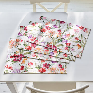 Produktbild für 'Tischsets: Florale Matelassé-Tischwäsche mit hochwertigem Digitaldruck'