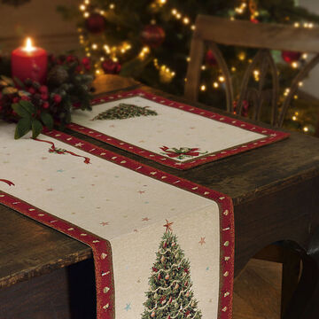 Produktbild für 'Tischsets: Prächtige weihnachtliche Gobelin-Tischwäsche'