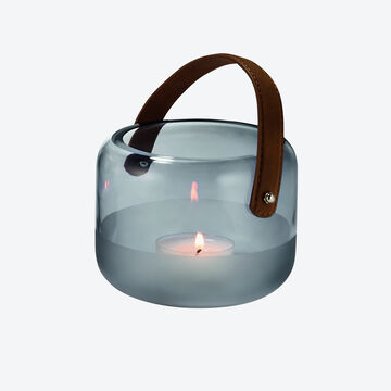 Produktbild für 'Top Design: Mundgeblasenes Glas-Windlicht für drinnen und draußen'
