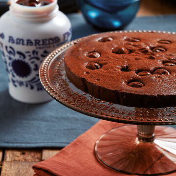 Produktbild für 'Ungebackener Schokoladenkuchen mit Amarena Kirschen'