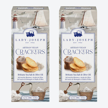 Produktbild für 'Unwiderstehlich: Von Hand hergestellte vegane Meersalz-Cracker'