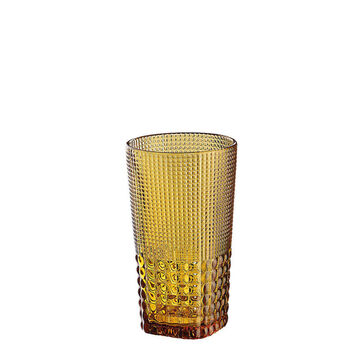 Produktbild für 'Wasserglas: Mundgeblasenes Glas mit attraktivem Relief in strahlenden Farben'