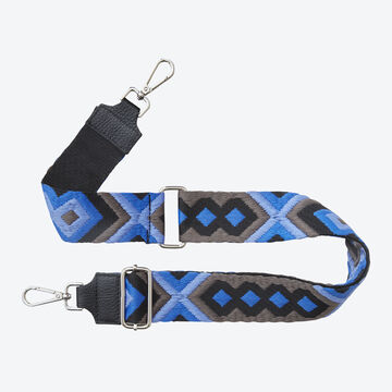 Produktbild für 'Web-Taschenband Folklore Schwarz/Royalblau zum Austauschen'