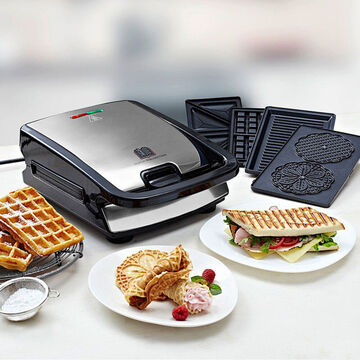 Produktbild für 'Wechselplatten-Waffeleisen macht Belgische Waffeln und Sandwiches'