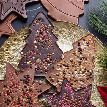 Produktbild für 'Weihnachtliche Schokoladentafeln in Tannenbaumform'