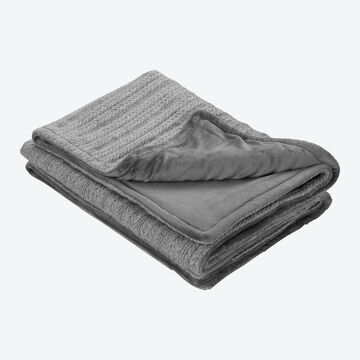 Produktbild für 'Wende-Heizdecke mit 3 Wärmestufen in schicker Strickoptik'
