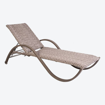 Produktbild für 'Wetterfester Design-Liege aus innovativem Materialmix, Sonnenliege, Gartenliege, Liegestuhl'