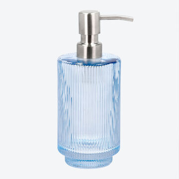 Produktbild für 'Zeitlos eleganter Glas-Seifenspender für das Bad, Pumpspender, Handseifenspender, Glasspender'